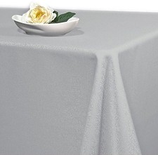 Tischdecke Groß Tafeltuch Jacquard Unterdecke Grau 150 x 250 Kochfest Bügelfrei