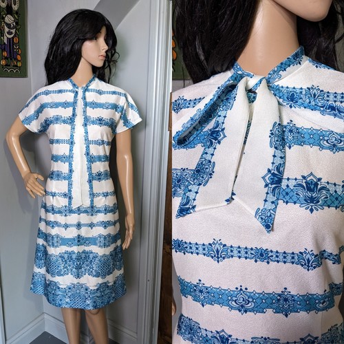 Vintage 60er 70er blau folk - vintage,