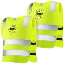 2 Warnweste für Kinder Sicherheitsweste Weste Kindergarten Sport Unfall Schutz