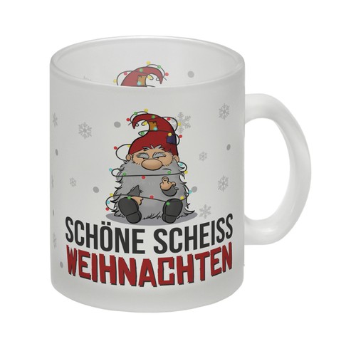Grimmiger wichtel glas tasse - wichtel,