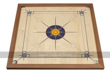 Atelier Radscha Luxus Carrom Board Set - blau/gelb Sonnendesign