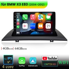 Für BMW X3 E83 2004-2012 Autoradio Android 14 GPS Navi WIFI BT Carplay 4+64G
