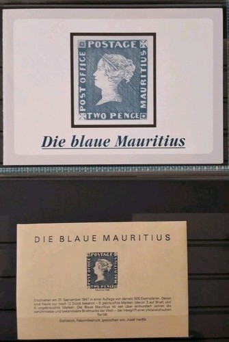 Briefmarke blaue mauritius - briefmarke,