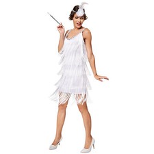 Frauenkostüm Charleston 20er Jahre Kostüm Flapper Fransenkleid Carneval Hallowee