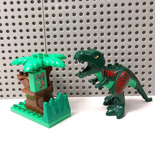 LEGO Duplo großer grüner T-Rex Dino Dinosaurier Steinzeit Figuren