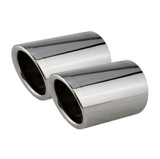 2 Auspuffblende Edelstahl