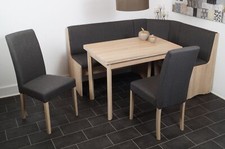 Eckbank Eckbankgruppe DUISBURG mit 4-Fußtisch ausziehbar Sonoma Eiche