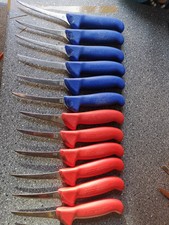 12 Stück Gebraucht extra kleine Original F Dick Kleine Metzger Messer Eurogriff.