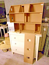 PUPPENHAUS Wandhaus mit Dach -