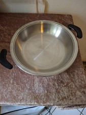 AMC - TOPF - FLACH - EDELSTAHL , 29 CM, 7 cm hoch ORIGINAL. - r-