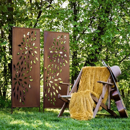 Sichtschutz rost garten deko - sichtschutz,