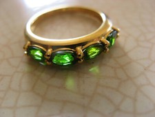 S.schöner strahlender Chromdiopsid Ring GR.17 (ca.53) in 925er Silber Ungetragen