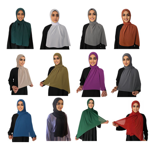 Premium chiffon hijab für - chiffon,