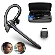 Bluetooth Headset V5.4, mit ENC Dual Mic Headset Handy Ohrhörer mit Ladebox Neu