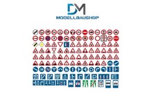 Verkehrszeichen Straßenschilder Landschaft Modelleisenbahn 1:87 Spur H0