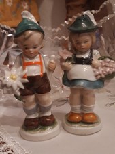 Porzellan Figuren Paar in bayrischer Tracht,alt,aus Nachlass,mit Stempel-Zahl