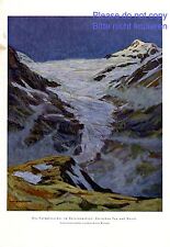 Palü Palu Palue Gletscher Schweiz Deutscher Kunstdruck 1925 von Hans Beat Wieland