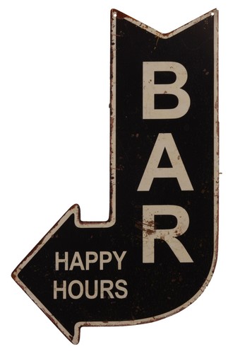 Blechschild bar happy hours - blechschild,