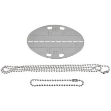 BW Erkennungsmarke m. 2 Ketten Nachbau GE Prägung Bundeswehr Dog Tag BUND DogTag