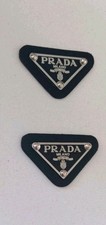 2 x Prada Logo Triangle Black