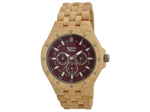 Holzuhr wood watch green time - wood,