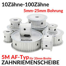 HTD 5M Zahnriemenscheibe 5mm-25mm Bohrung 10-100 Zähne AF-Typ für 20mm Breite