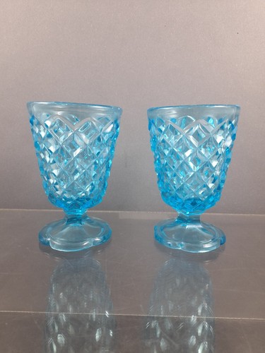 Vintage buntglas becher - 2x,