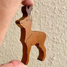 Vintage Holzfigur Kleines Reh
