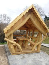Sitzgruppe - Holzpavillon -