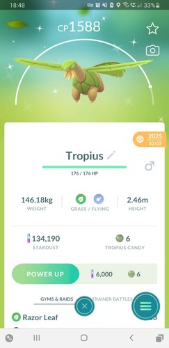 Shiny tropius - 🍃shiny, (schillernd)