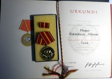 DDR Medaille + Urkunde - NVA