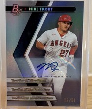 2022 Topps Mike Trout Platinum Player 12/50 Auto On Sticker