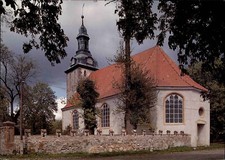 Kirchen Motivkarte: Dorf-Kirche St. Andreas in NEHRINGEN Kreis Grimmen Postkarte