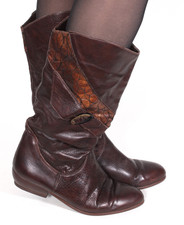 Damenstiefel Lederstiefel Leder Vintage Elegant Stiefel 39