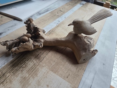 Vintage teak holz deko vogel - teak,