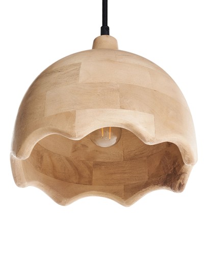 Hängelampe mangoholz hell - mangoholz,