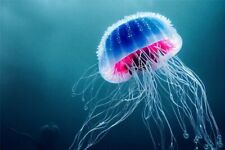 Wandbild: Quallen im blauen