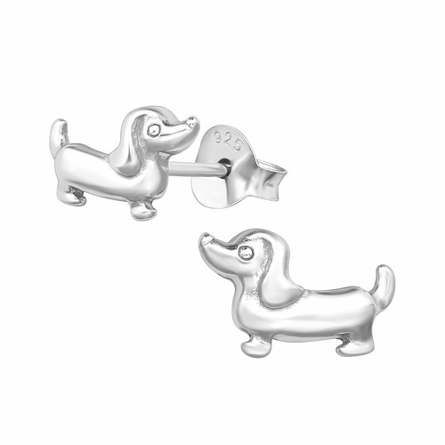 Dackel ohrringe 925 silber - dackel,