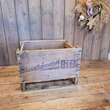Braunschweiger Bier alte Bierkiste Brauerei Bierkasten Holzkiste Braunschweig
