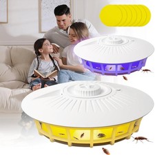 Flohfalle für Wohnung,Flohfallen mit 7 Klebepads,4 Lichtmodi Flohfalle für Küche