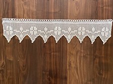 Scheibengardine Häkelgardine Handarbeit  Blumen Kleeblatt 🍀