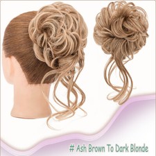 Messy Hair Bun Haarteil Dutt Haargummi Haarverlängerung Lockig Dick wie Echthaar