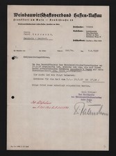 FRANKFURT/MAIN, Brief 1937, Weinbau-Wirtschaftsverband Hessen-Nassau