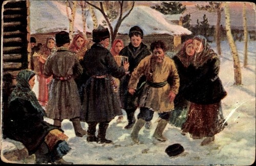 Künstler russische typen - ak,