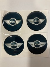 4x MINI Cooper Silikon Felgenemblem Aufkleber Nabenkappen Mitte Radkappe Logo