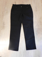 schwarze lange Damenhose mit verstellbaren Innenbund Gr. 46 Neu im Jeansstil