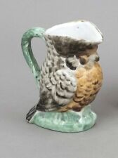 Kännchen / Milchkännchen in Vogelform Eule England, 19. Jh., polychrom, H 9,4cm