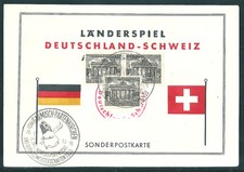 Sonderkarte Länderspiel Deutschland - Schweiz - 1705