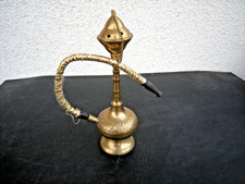 Kleine alte Arabische Shisha, Messing/Kunststoff, ca. 21 cm hoch.