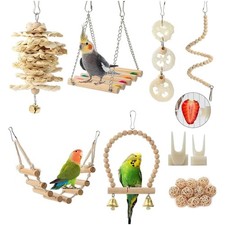 Vogelspielzeug, Kauspielzeug, Papageienzubehör, 18 Stück